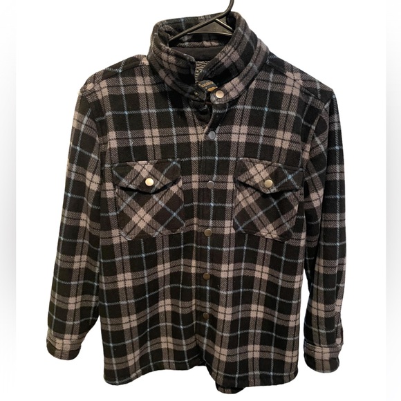 freedom foundry Jackets & Coats Boys Warm Sherpa Lined Fleece Plaid